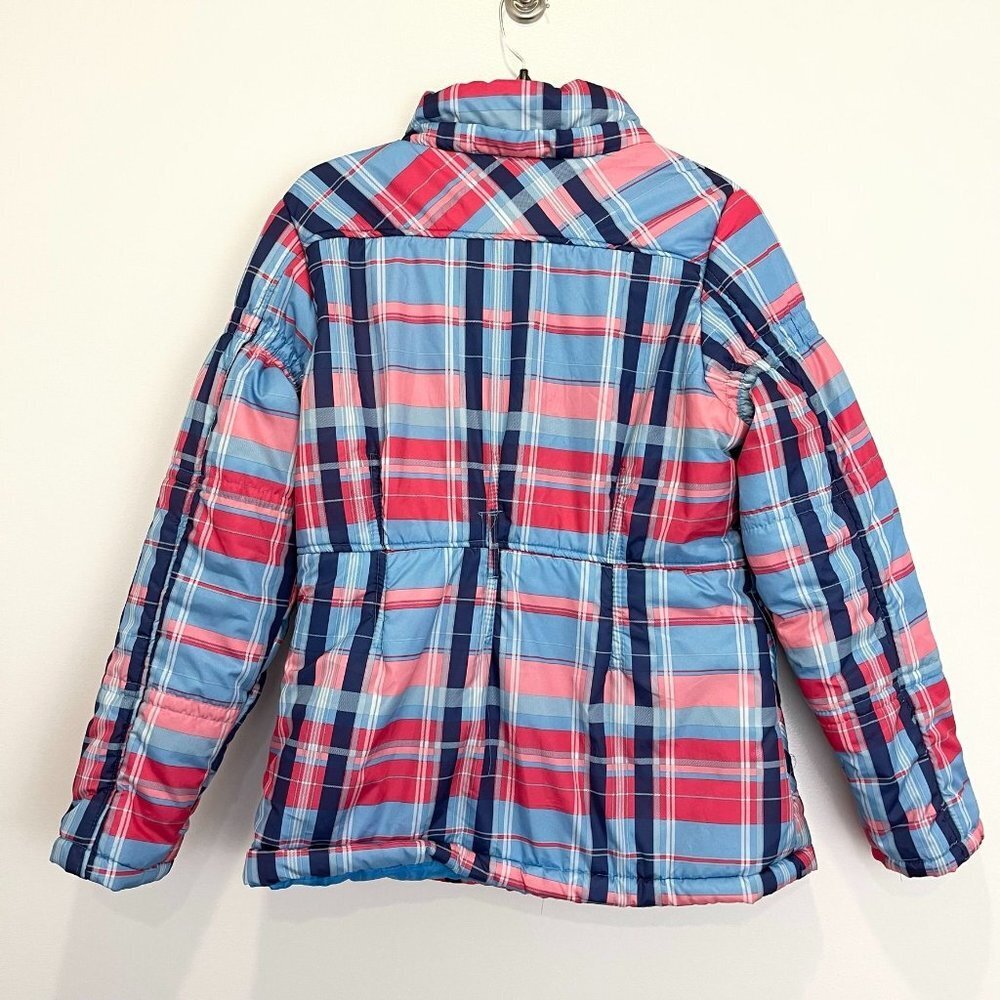 Rue 21 plaid coat Kids XL 2 front pockets zip up & Buttons - Picture 2 of 5